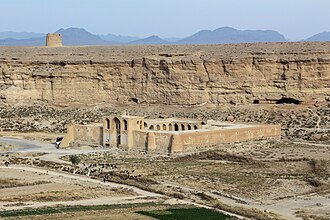A caravanserai courtyard